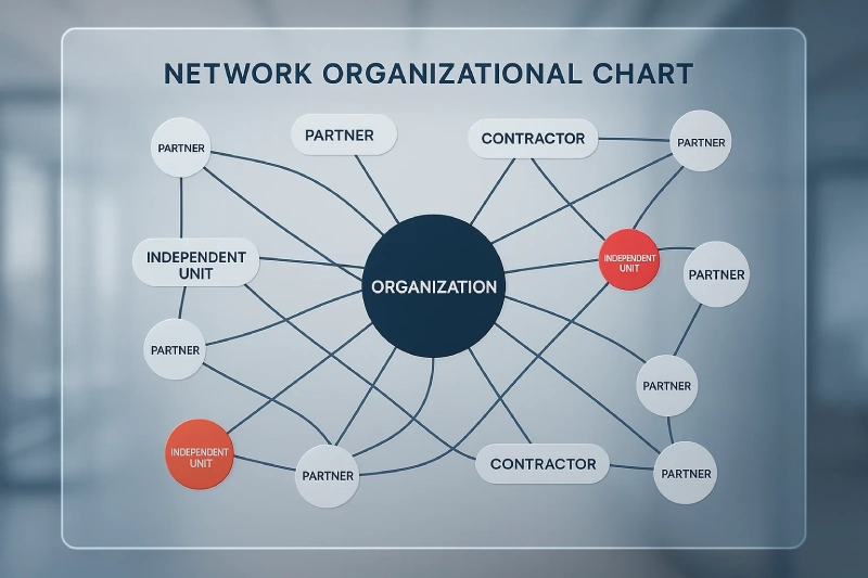 چارت سازمانی شبکهای